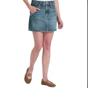 Universal Thread Western Denim Mini Skirt Size 10 Medium Wash High Rise